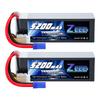 Zeee 6S LiPo 100C 5200mAh LiPo Battery with EC5 Plug for RC and More 22.2V High-Capacity Cars, Radio-Controlled Products, Drones, (2-Pack)