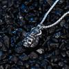 Vintage Viking Samurai Helmet Skull Personal-style Necklace Pendant Men's Punk Overbearing Holiday Party Gift Accessories