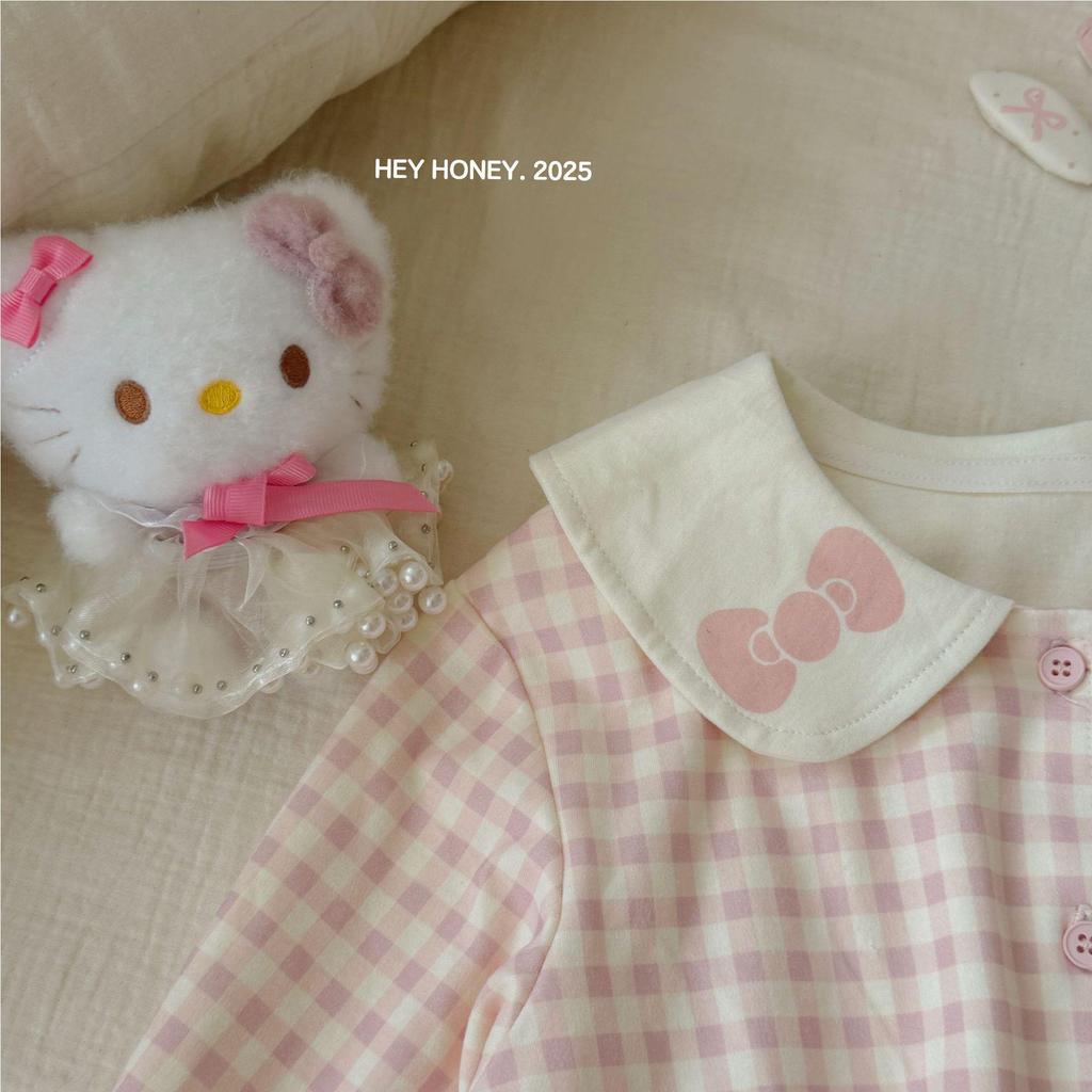 Hey Darling Small Curls Princess Girls' Korean Single-Breasted Pajama Set - Spring/Autumn