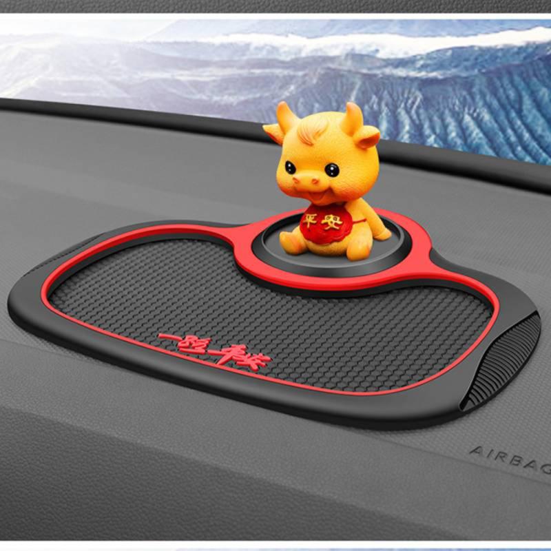 Автомобильный навигационный держатель для мобильного телефона, противоскользящая накладка, многофункциональный коврик для хранения на приборной панели, знак парковки