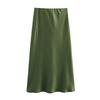 Fashion Kaslead Women's Silk Satin Skirt