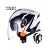 3/4 Open Face Motorcycle Helmet With Dual Lens Men Women All Season Riding Commute ABS Safety