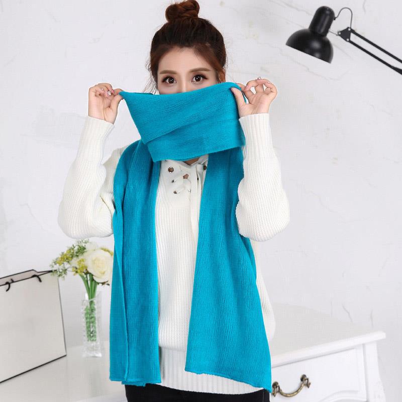 1PC Solid Women Men Scarf Knitted Unisex Thick Warm Winter Long EMA