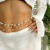 Boho Colorful Beads Waist Chain for Women Fashion Starfish Shell Crystal Belly Chain Summer Beach Sexy Bikini Body Jewelry