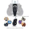 New 3 Inch Office Chair Caster Wheel PU Mute Rotatable Caster Swivel Wheel Replacement Rubber Caster Home Office Chair