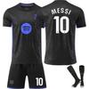 Подростки Дети Взрослые Индивидуальное Имя Футбольные Комплекты 25/26 Barça Black Mamba #10 Месси Спортивный Тренировочный Комплект с Носками