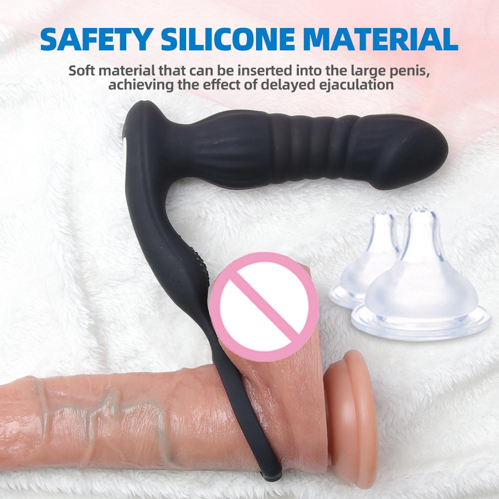 Беспроводной пульт дистанционного управления Анальная пробка Вибрирующие анальные игрушки Массажер простаты для мужчин Вагинальная мастурбация Имитация пениса Секс-игрушки