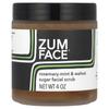 Zum Face, Sugar Facial Scrub, Rosemary-Mint and Walnut Fragrance, 4 Oz.