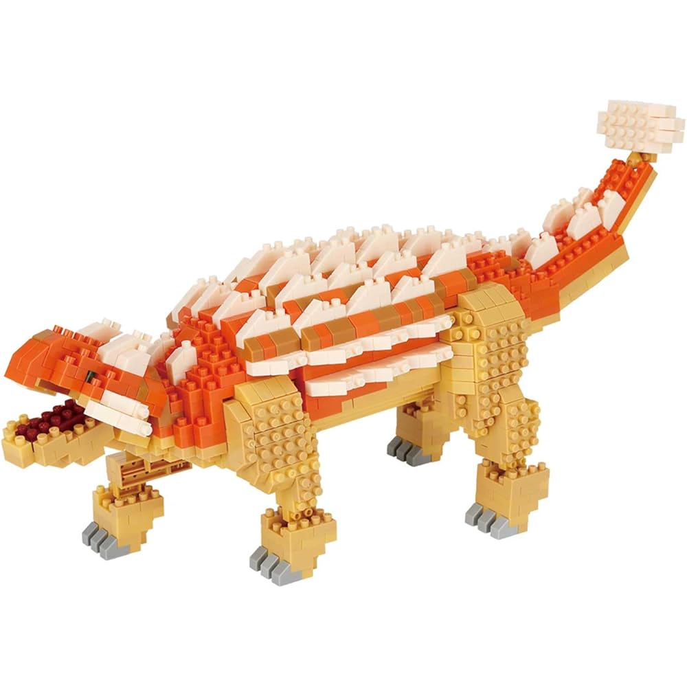 Kawada Nano Block Динозавр DX Анкилозавр NBM-063 4,5x28x21 см Строительная игрушка для детей от 12 лет