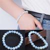 Fashion 8mm Round Crystal Moonstone Natural Stone Stretched Beaded Bracelet for Women WACJY