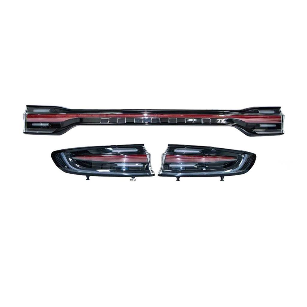 LED Through-Type Taillight Assembly with Flowing Turn Signal for 2014-2017 Porsche Macan.
