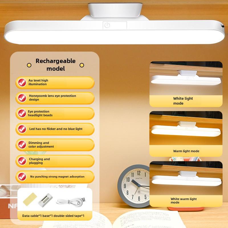 Светодиодная настольная лампа с зарядкой от USB, защитой глаз и магнитным ночником для студентов