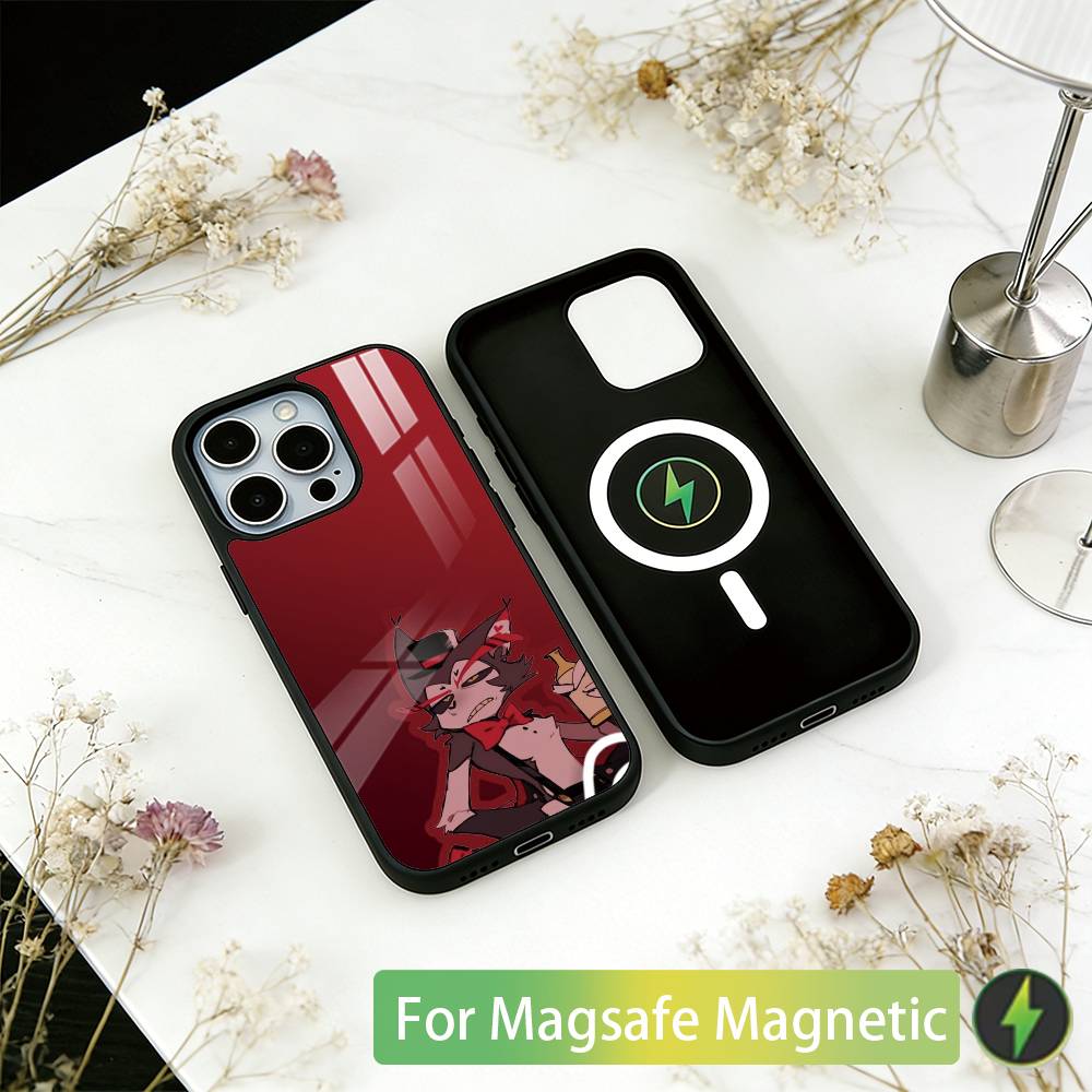 Чехол для телефона H-Hazbin H-Husk для iPhone 17, 16, 15, 14, 13, 12, 11 Plus, Pro, магнитный с беспроводной зарядкой Magsafe