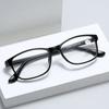 Unisex Square Bifocal Reading Glasses Men Women Vintage Far Near Sighted Eyeglasses Black Frame Clear Lens Presbyopia Eyewear