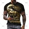 Punk Crow 3D Printed T-Shirt Dark Mighty Raven T Shirt For Men Casual Streetwear Women Tees Casual Birds Graphic Oversized Tops