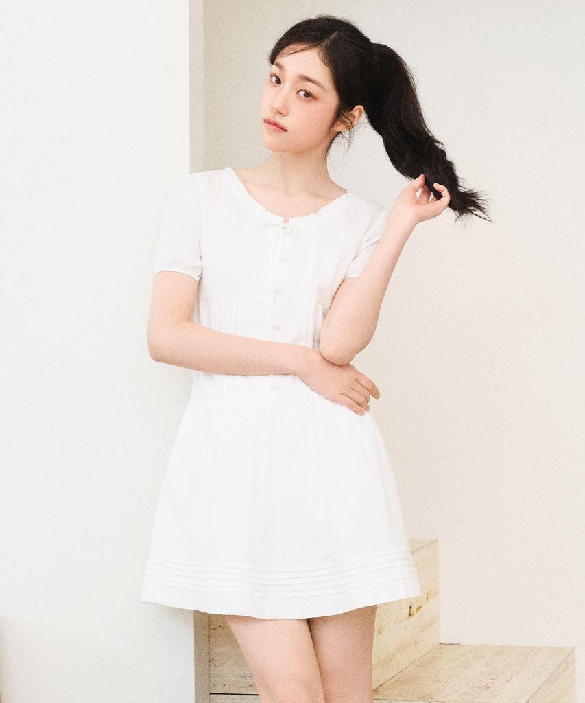 Lee Women'S Frill Short Sleeve Dress White