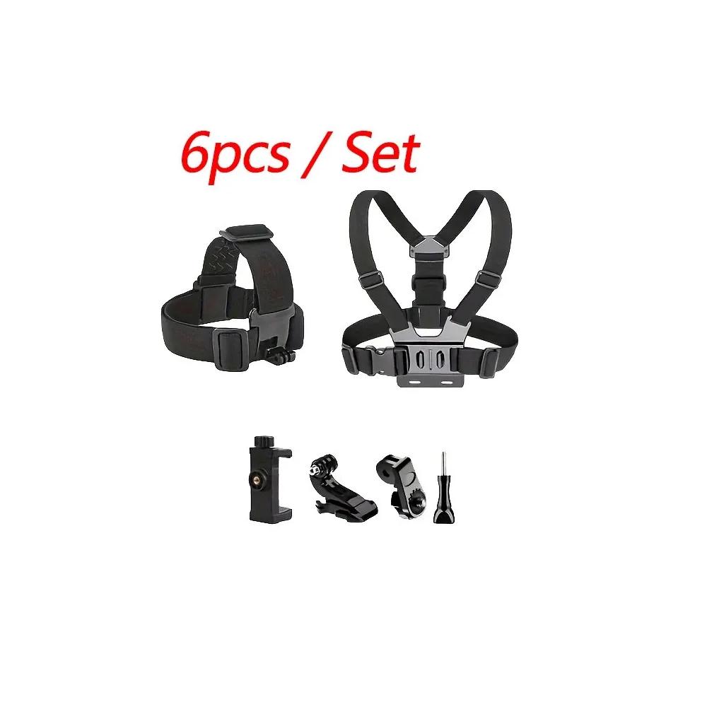 Camera Kit Head Strap Kit Mobile Phone Head Strap Chest Straps Adjustable For GoPro Hero 13 12 11 Phone For Insta360 Accessories 2