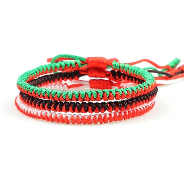 3 шт. тибетский буддийский амулет счастливый плетеный браслет на лодыжку многоцветный ручной работы узлы веревка браслет Будды для женщин мужчин подарки