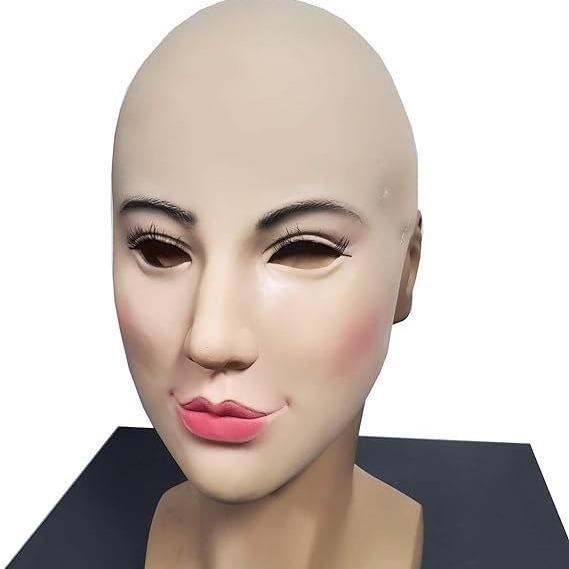 Simulation Woman Latex Mask, Cross-dressing Mask