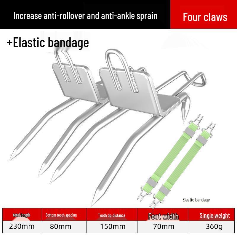 Steel Tree Climbing Foot Spikes with Cat Claw Design