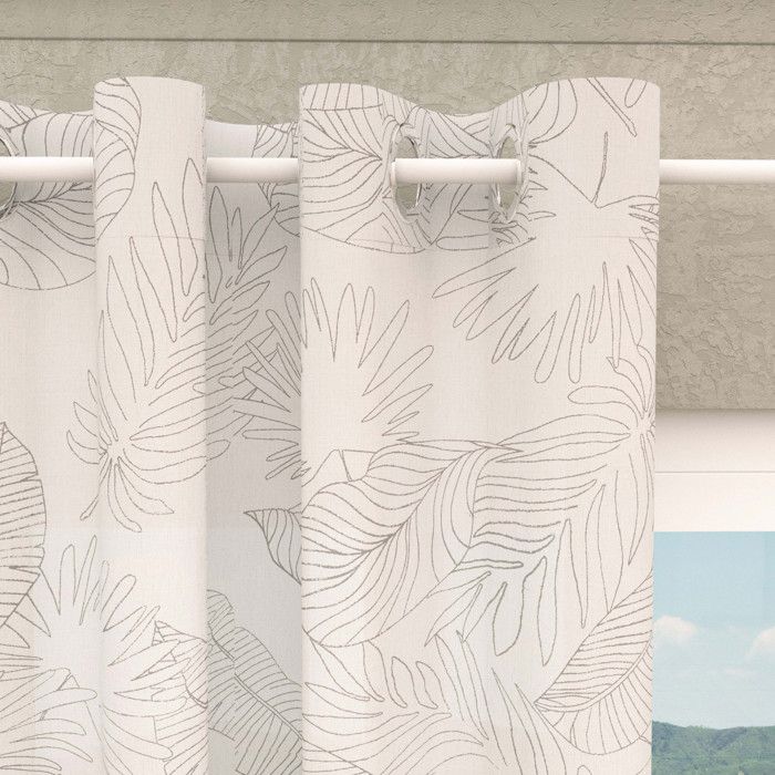 Штора-вуаль на люверсах специальная для эркерного окна 280x250 см CELIA тауп, от Soleil d'Ocre