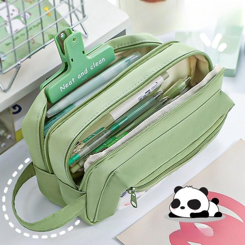 Прозрачный пенал для девочек, коробка для канцелярских принадлежностей для девочек, новый вместительный и эстетический пенал для девочек