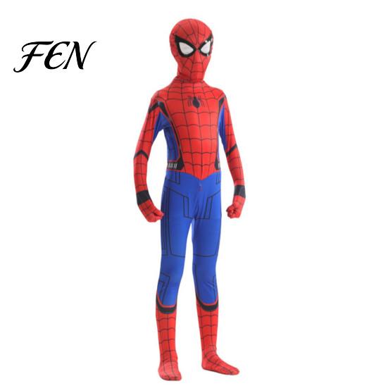 Spiderman Theme Suit Spider Hero Full Bodysuit with Mask, Coverage Zentai Costume for Outfit Kids Adults, Stretchy Cosplay Fancy Dress Halloween