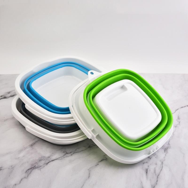 Outdoor Foldable Bucket Portable Plastic Bucket Collapsible Camping Fishing Buckets Car Wash Bucket Household Items