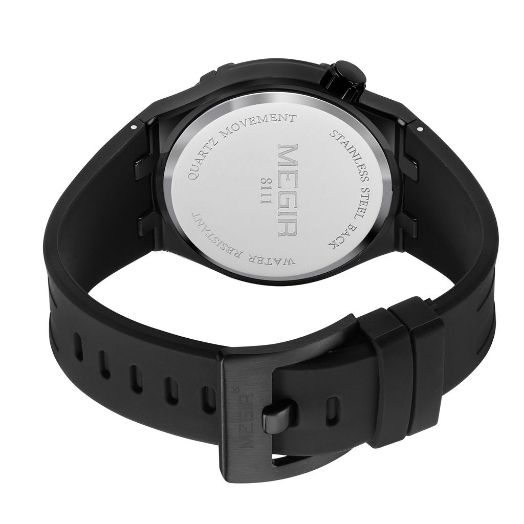 Megir Fashion Sports Military Watches for Men Large Dial Waterproof Luminous Man Quartz Casual Wristwatches Clock Montre Homme 8111