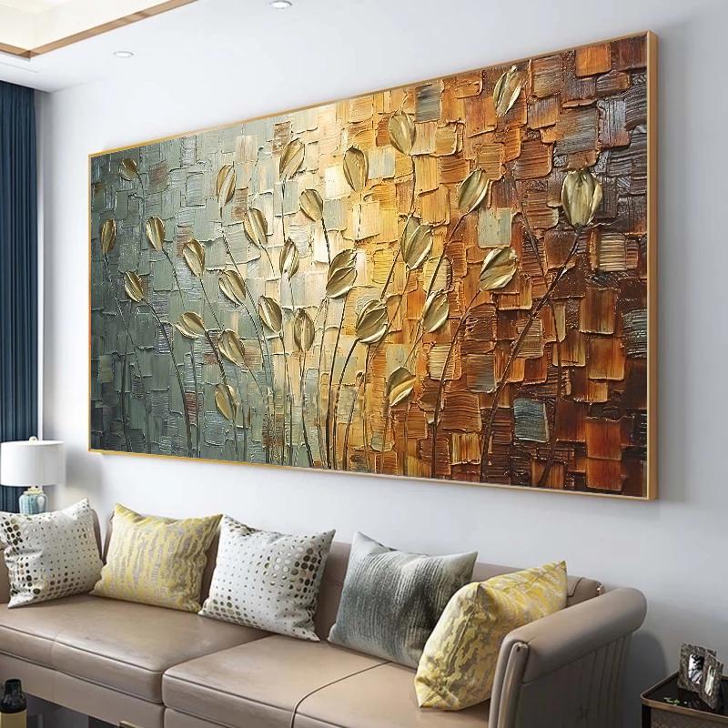 Абстрактные листья, цветы, картина маслом, холст, настенные художественные постеры, принты, скандинавское искусство, настенные панно для гостиной, дома, Cuadros