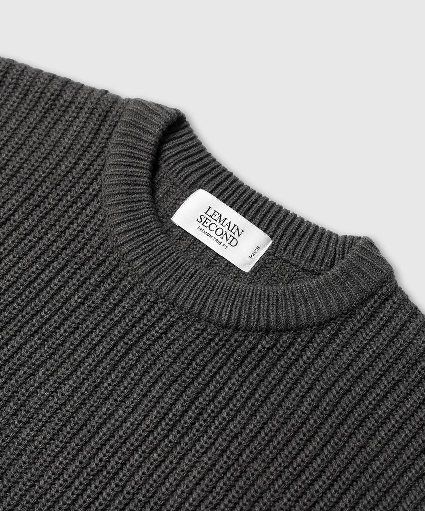 LEMAIN SECOND Oversized Voluminous Washable Crew Neck Hazzi Knit [Ivory]