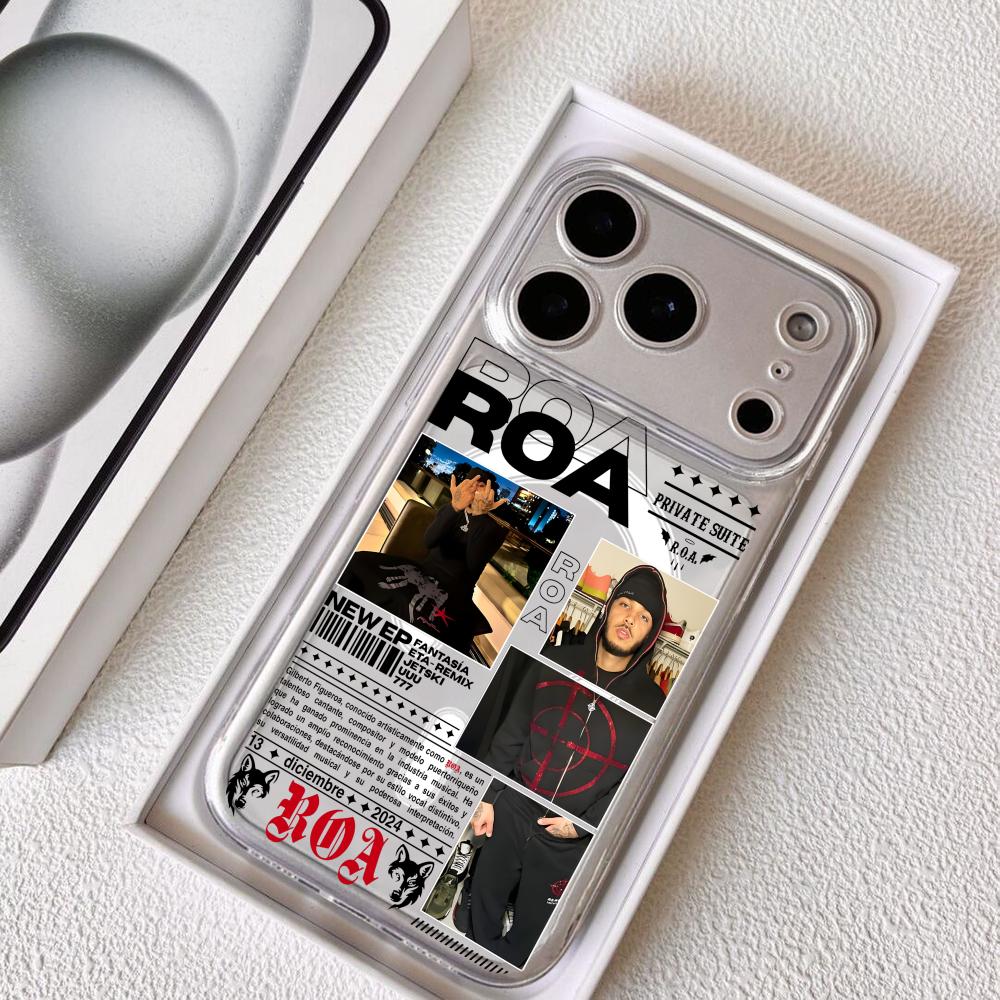 Чехол для телефона рэпера R-Roa для iPhone 17 16 15 14 13 12 Pro Max Plus с магнитным прозрачным чехлом Беспроводная зарядка