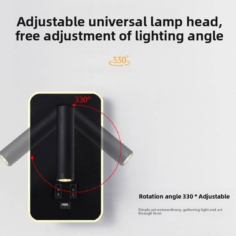 Nordic Style Pvc Wall Light With Led Reading Lamp For Indoor Bedroom And Hotel Room