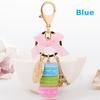 Fashion Fashion Candy Color Car KeyRing Cake Pendant Handbag Keychain Holder