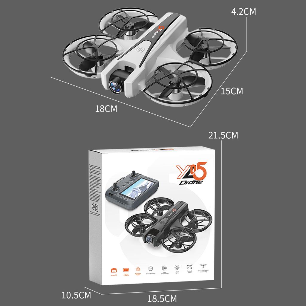 YL05 MAX Drone 8K Aerial HD Dual Camera Intelligent Obstacle Avoidance Screen Remote Control Brushless Power GPS Toys Drone