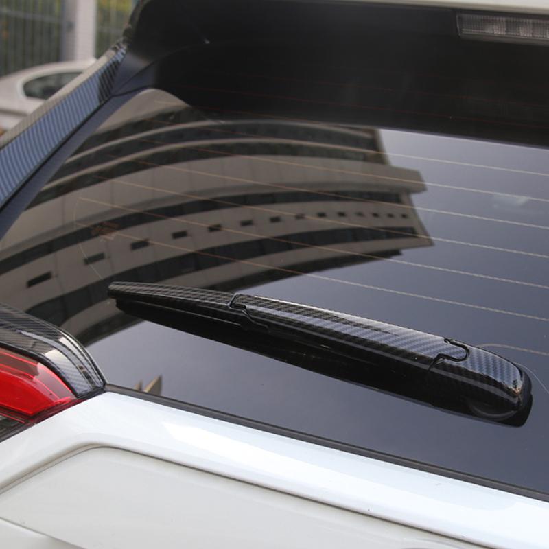 Carbon Fiber Rear Window Rain Wiper Cover Trim for Toyota RAV4 -