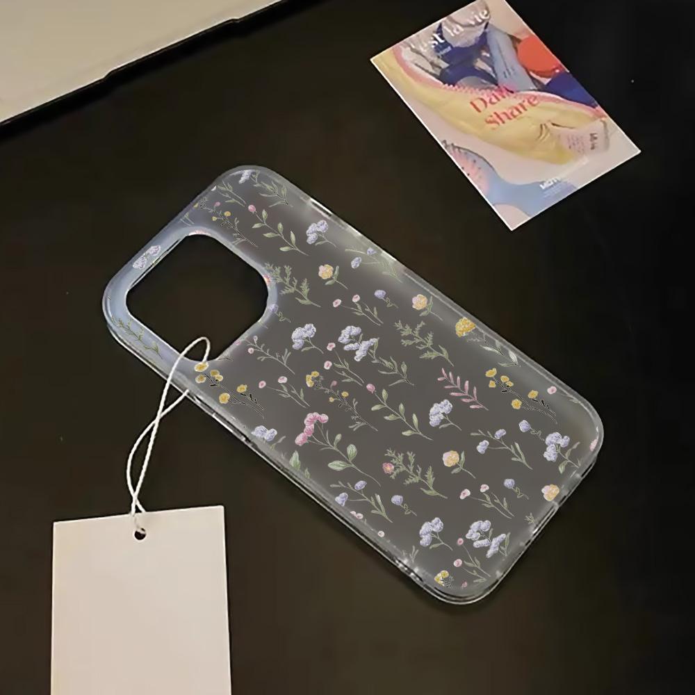Чехлы для мобильных телефонов iPhone 11 13 15 Pro Max 12 14 Pro Max Чехол для iPhone 16 15 Plus 13 Pro 12 Матовая текстура с рисунком в виде мультяшных цветов