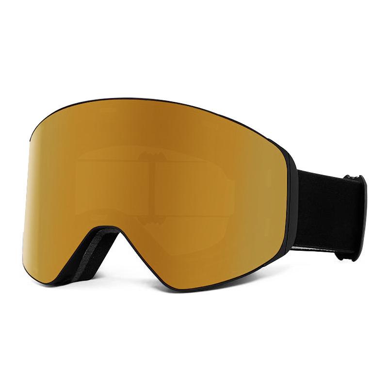 Ski glasses Magnetic snow goggles Women's anti-fog double-layer cylindrical mountaineering ski goggles