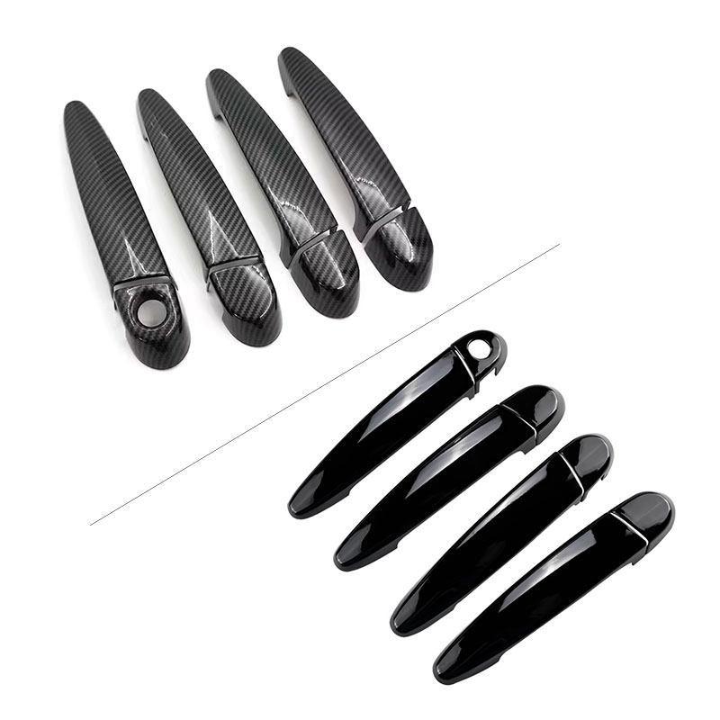 Car Carbon Texture Exterior Door Handle Pull Trim For BMW 1 3 Series F20 F30 F31 F35 2013-2015 E90 E92 X1 E84 X3 F26 X5 E70 X6