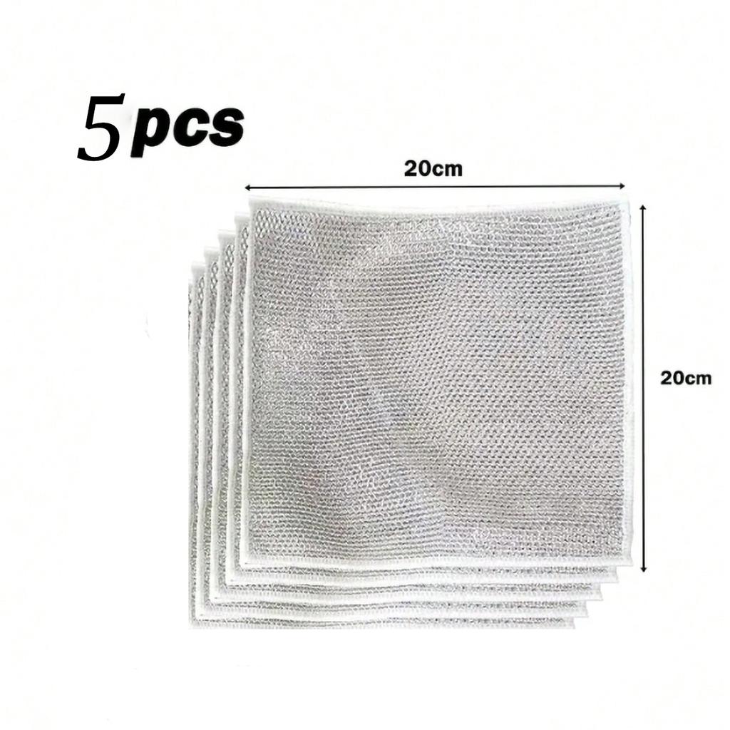 12/1 шт. Волшебная салфетка для уборки, утолщенная двухсторонняя металлическая проволочная тряпка для мытья посуды, кухонные полотенца для мытья посуды, чистящие инструменты