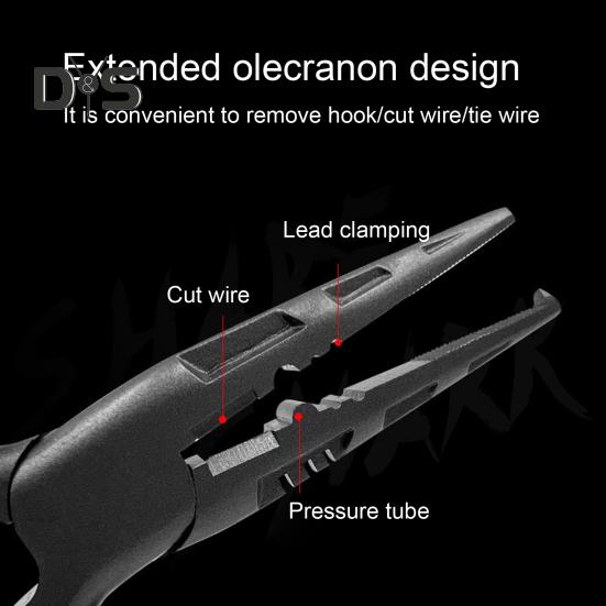 Портативные многофункциональные рыболовные плоскогубцы с эргономичной ручкой, открывалка для колец, резак для лески, устройство для удаления крючков, ножницы для лески, рыболовные аксессуары