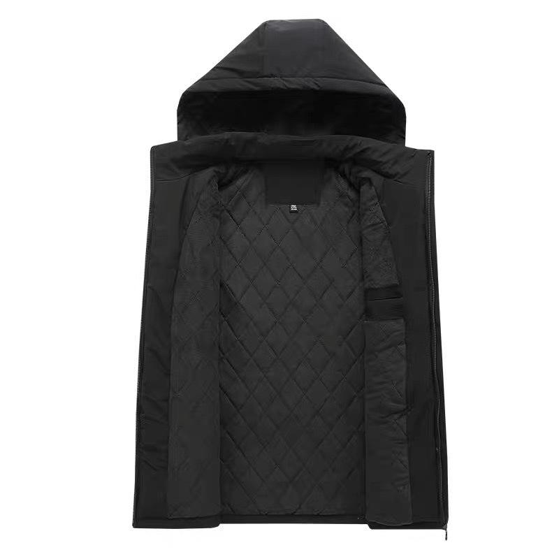 Мужская куртка с тремя полосками из бархата и хлопка, водонепроницаемая теплая куртка большого размера с хлопковой подкладкой