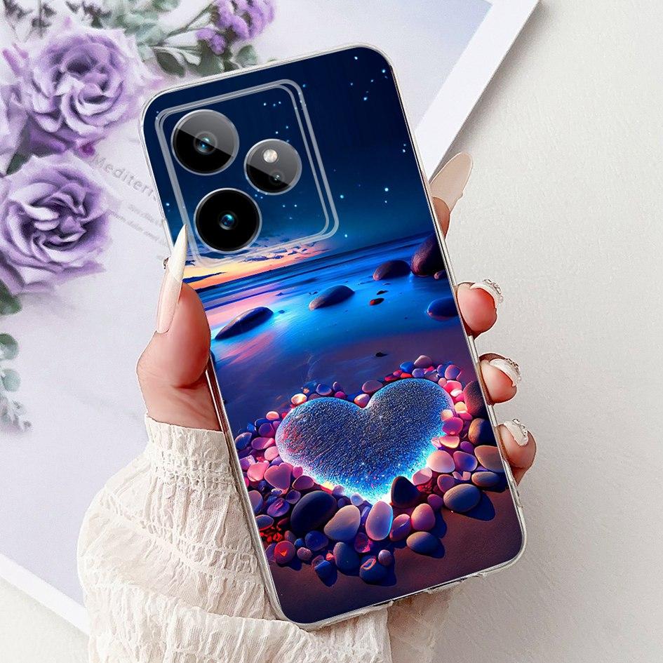 Чехол для Realme GT 7 7T 2025 Популярный Цветок Мягкий Прозрачный Силикон ТПУ Защитная Крышка Для Realme GT7 Pro RMX5011 Чехол-Ракушка для Телефона