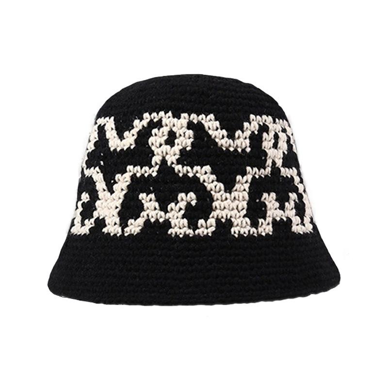 Осень и зима нишевый дизайн ручной работы шляпа-ведро теплая шапка вязаная шапка женская шапка от холода утолщенная шляпа-панама