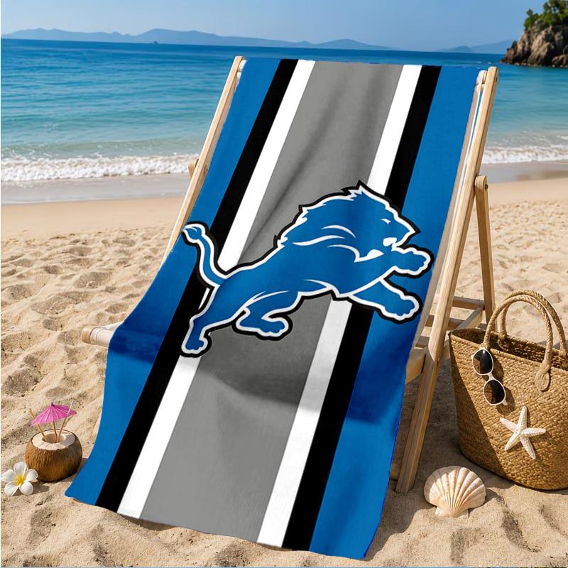 Detroit Team Spirit Beach Towel, Microfiber Beach Towel, Perfect For Pool, Beach, Travel, Home Decor Beach Party Fan gifts