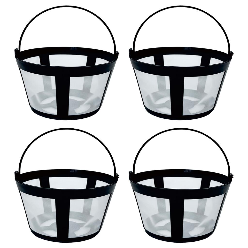 Упаковка из 4 многоразовых нейлоновых кофейных фильтров, постоянная корзина, кофейный фильтр, сито, инструмент для кофеварок и кофеварок