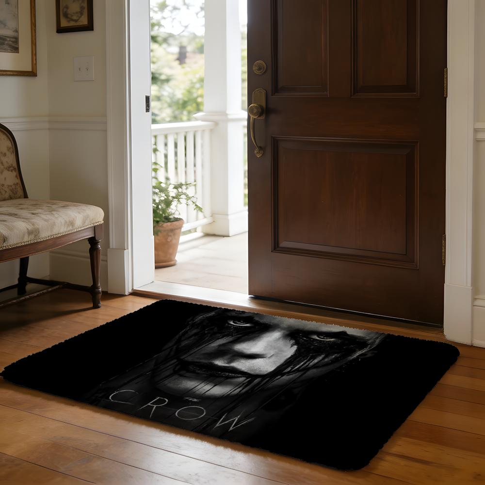 Floor Mat Soft Flannel Rug Non-Slip Absorbent Mat for Bathroom Bedroom Home Decor Classic movie The-C-CrowS Thriller