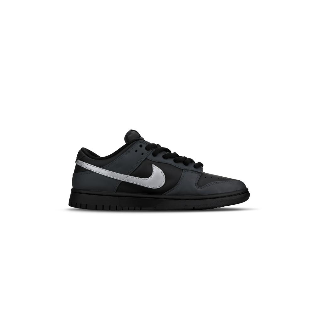 Nike Кроссовки Dunk из износостойкого материала, низкие, для скейтборда, унисекс, черные с серебристым, DD1391-100(Команда882-)