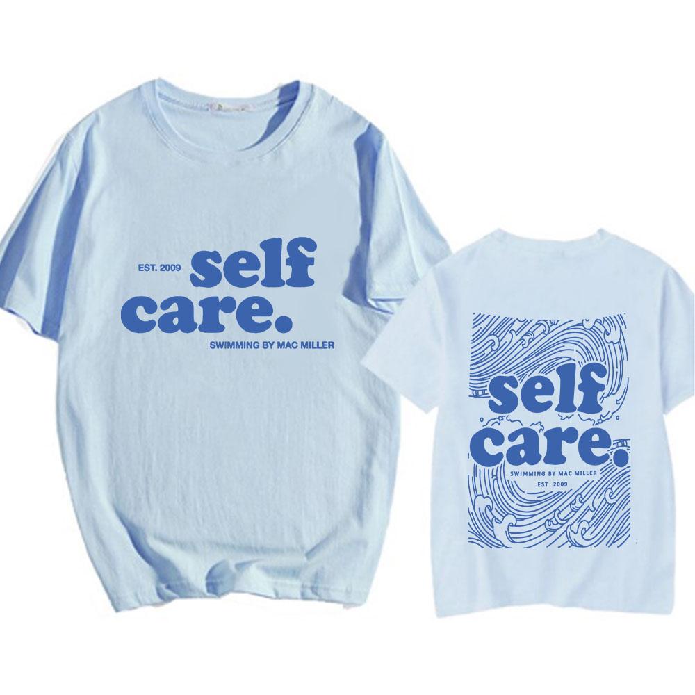 Футболки Macc Miller Self Care Heavy Mental Casual Men Tee Shirt Short Sleeve Summer Spring T Shirts Hip Hop Streetwear Clothes