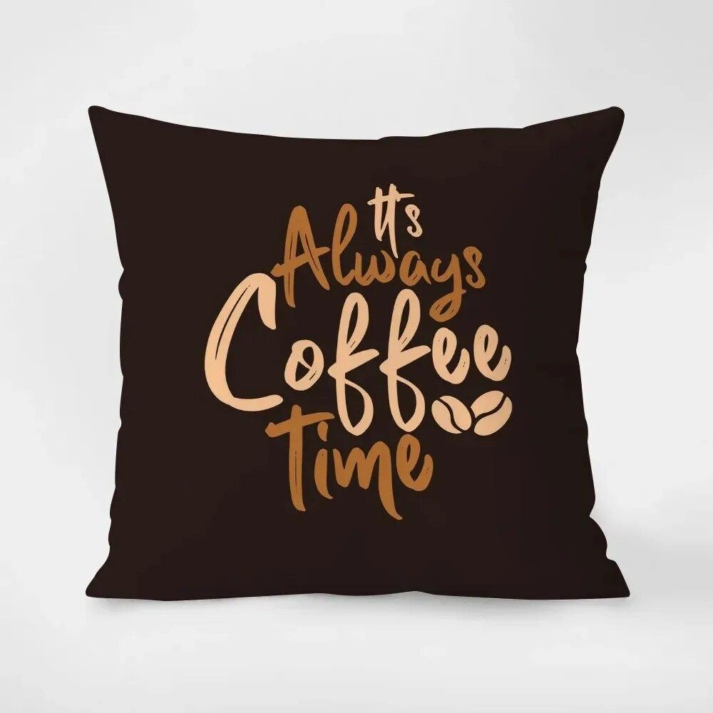 Наволочки с принтом для чашек кофе и чая, декоративные наволочки для кафе, чайного ресторана, чехлы для диванных подушек, украшение для дома